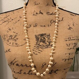 J. Crew Cream Pearl & knotted Necklace 14”